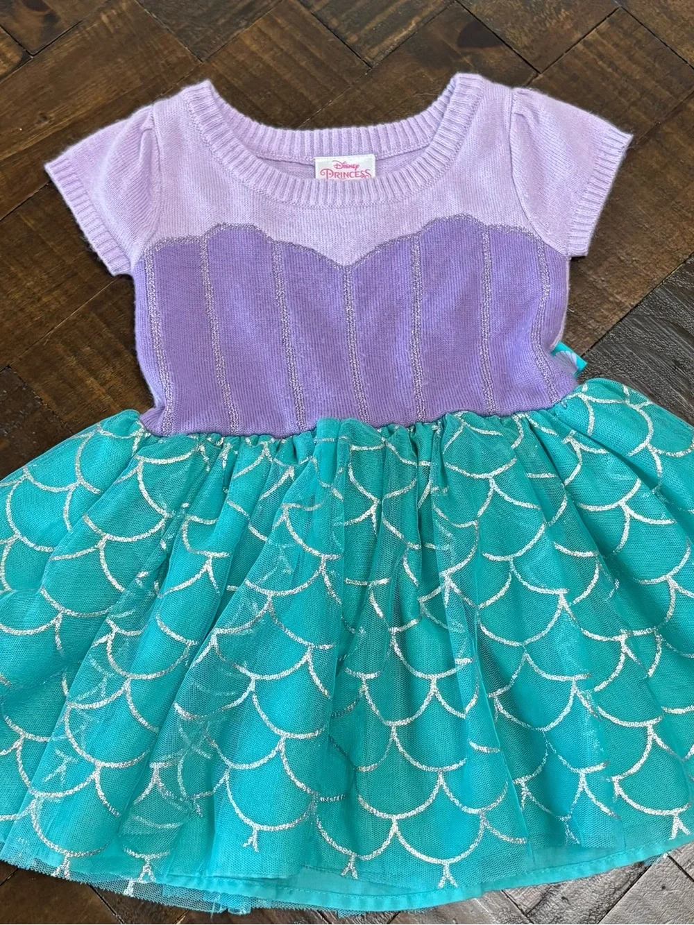 Disney Ariel Mermaid Tulle Dress Toddler Girl size 2T